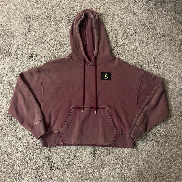 Jordan Cropped Hoodie with Kangaroo Pocket - Picture 1 of 4